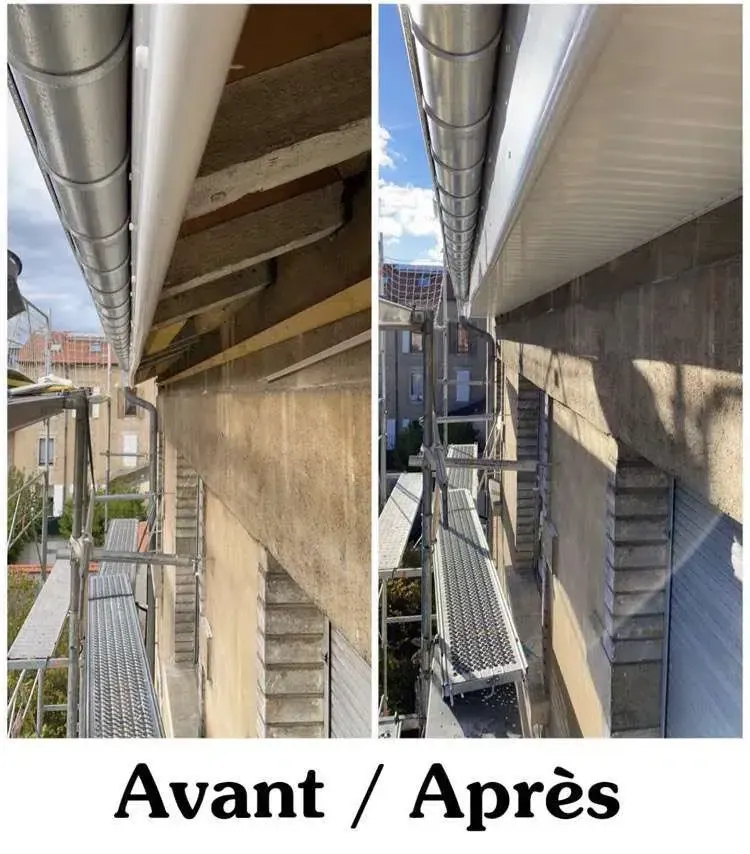 Avant / après pose de gouttières